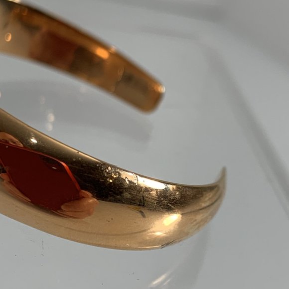 Michael Kors Open Cuff Bracelet Flower Power Rose Gold Stainless Steel - Picture 7 of 8